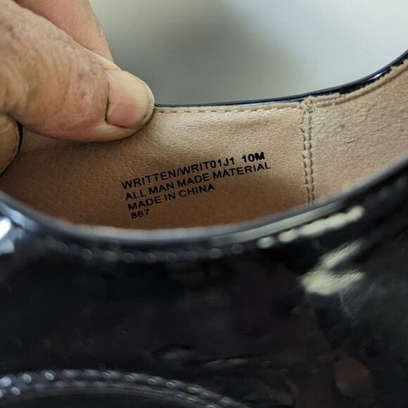 Women's Black Patent Leather Platform Oxfords - Picture 8 of 10